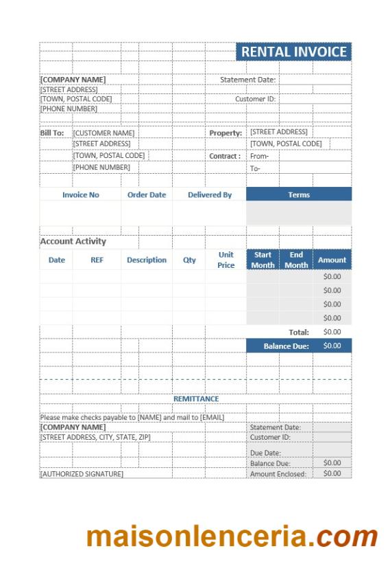 Przykładowy szablon faktury wynajmu w formatach Word i PDF